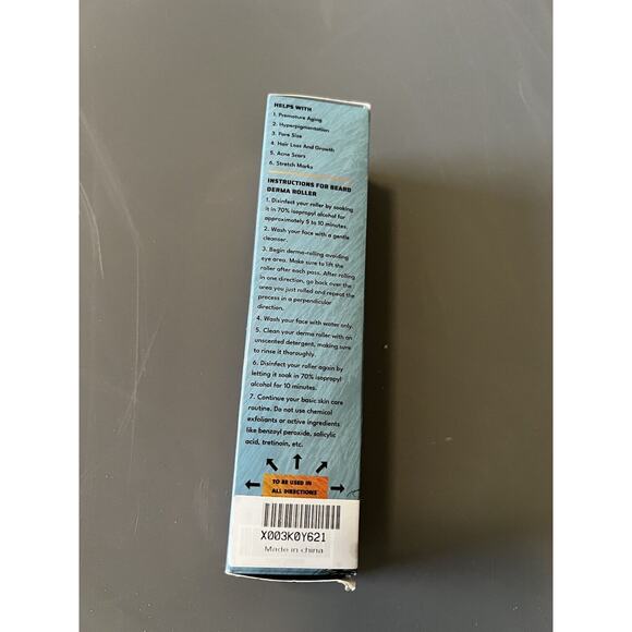 King Leonidas Beard Growth Derma Roller 0.3 mm Sterile Titanium Grooming NEW NIP - Picture 3 of 7